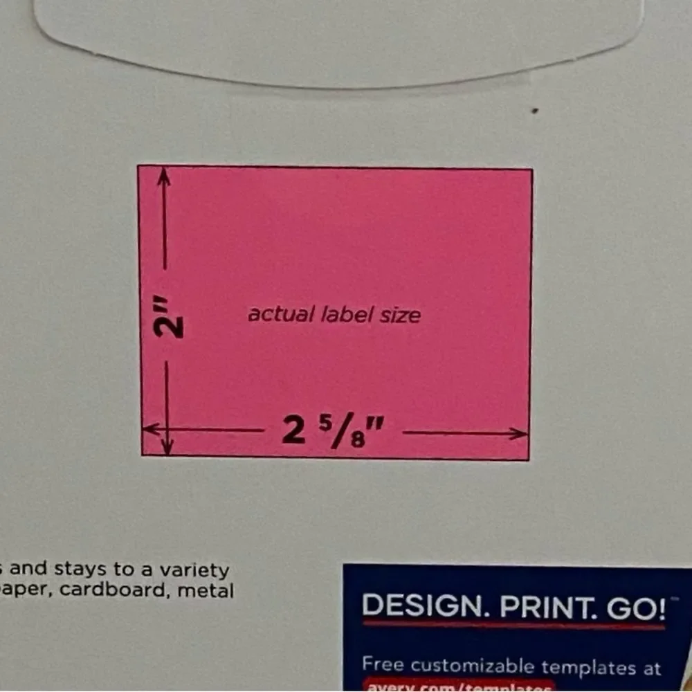 NWT New 300 Avery Rectangular Labels w/Sure Feed Bright Colors 4331, 2
